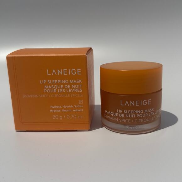 Laneige Sleeping Mask Lip Balm Pumpkin Spice Rare NIB Full Size 20g 0.70 oz - Picture 1 of 10